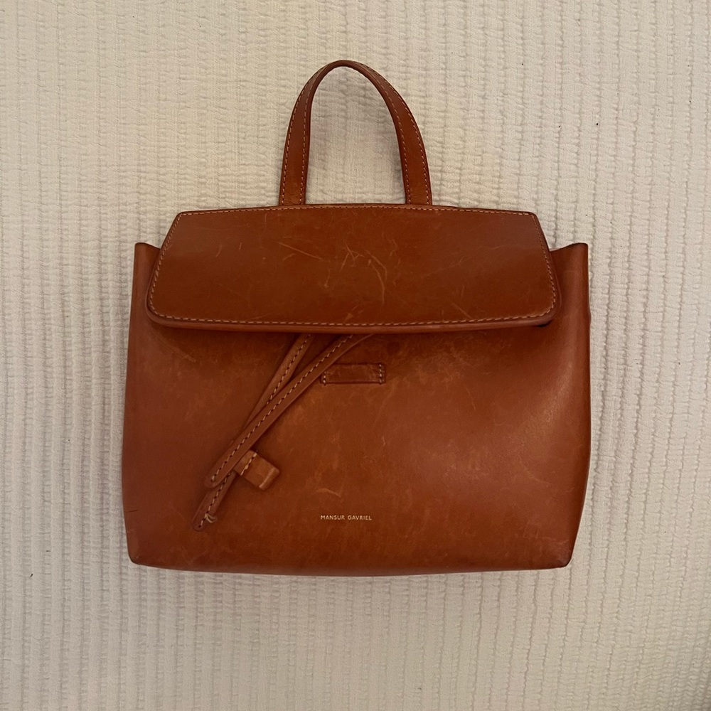 Mansur Gavriel Cognac Leather Satchel